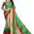 Green woven cotton saree with blouse