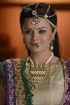Royal Rajwadi Maharana Pratap Necklace set with studded American Diamond & Pearl drops