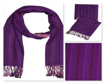 Purple  Viscose Islamic Style Stole Daily Wear Arabian Hijab 1