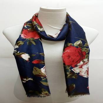 Blue  Cotton Islamic Style Stole Daily Wear Arabian Hijab 3