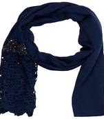 Blue Cotton Islamic Style Stole Daily Wear Arabian Hijab