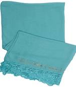 Blue Cotton Islamic Style Stole Daily Wear Arabian Hijab