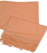 Brown Cotton Islamic Style Stole Daily Wear Arabian Hijab
