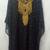BLACK Satin Embroidered georgette Islamic Arabic PartyWear Abaya