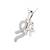 0.05 Ct Diamond Shree Pendant in 9KT White Gold
