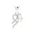 0.05 Ct Diamond Shree Pendant in 9KT White Gold