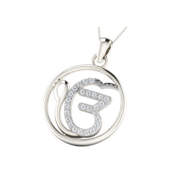 0.13 Ct Diamond Ek Onkar Pendant in 9KT 
