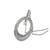 0.02 Ct Diamond Oval Shaped  Pendant in 9KT White Gold