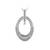 0.02 Ct Diamond Oval Shaped  Pendant in 9KT White Gold