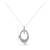 0.02 Ct Diamond Oval Shaped  Pendant in 9KT White Gold