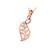 0.07 Ct Diamond Leaf Design Pendant in 9KT Rose Gold