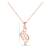0.07 Ct Diamond Leaf Design Pendant in 9KT Rose Gold