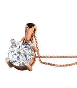 0.3 Ct Diamond Solitaire Pendant in 9KT Rose Gold