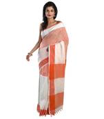  multicolor printed  pure khadi saree with blouse