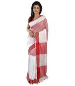  multicolor printed  pure khadi saree with blouse