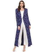 Vedic Apparel Womens Long Dark Blue Shrug