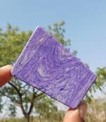 193.6 Cts Nicely Dyed Treated Blue Charoite 62X45X5 Mm Cab Slab Gemstone