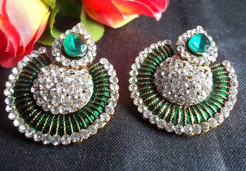 Green Leaf Polki Earring 1