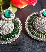 Green Leaf Polki Earring