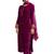 Magenta lace velvet salwar with dupatta