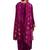 Magenta lace velvet salwar with dupatta