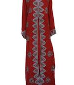 Orange Zari Stone Work Georgette Islamic Style Maxi PartyWear Kaftan