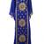 Blue Zari Stone Work Georgette Islamic Style Maxi PartyWear Kaftan