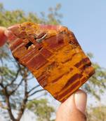127.5 Cts Wonderfull 100% Natural  Iron Tiger 60X35X6Mm  Cab Slab Gemstone