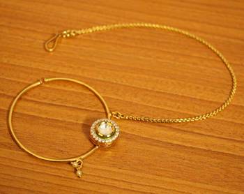Kundan Meenakari Kundan Polki Diamond Look Nose Ring 1