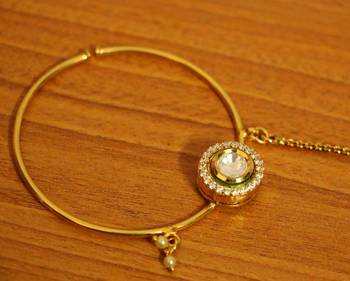 Kundan Meenakari Kundan Polki Diamond Look Nose Ring 2