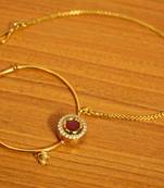 Ruby Kundan Look Bridal Nose Ring