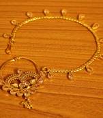 Gold Polki Studded Bridal Nose Ring