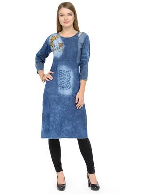 Blue  denim kurti 1