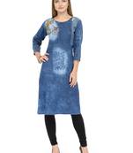 Blue  denim kurti