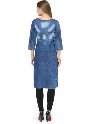 Blue  denim kurti 2