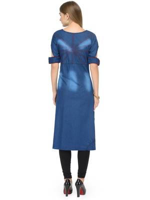 Dark blue  denim kurti 2