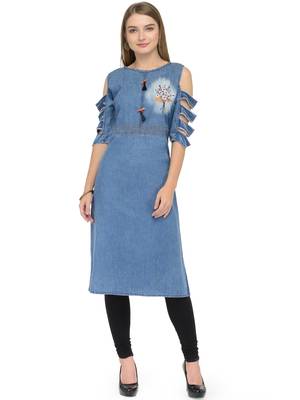 Blue  denim kurti 1