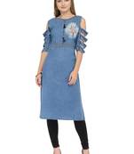Blue  denim kurti