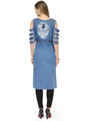 Blue  denim kurti 2