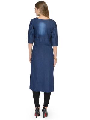 Dark blue  denim kurti 2