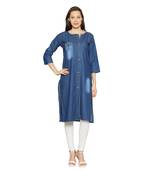 Blue  denim kurti