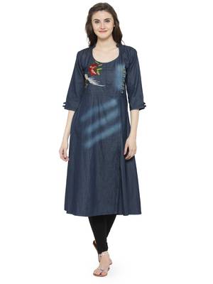 Blue  denim kurti 1