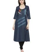 Blue  denim kurti
