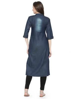 Blue  denim kurti 2