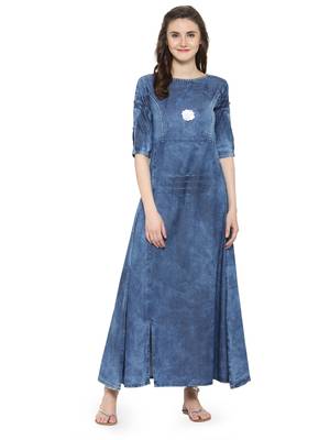 Blue  denim kurti 1