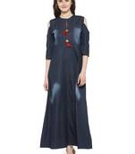 Dark blue  denim kurti