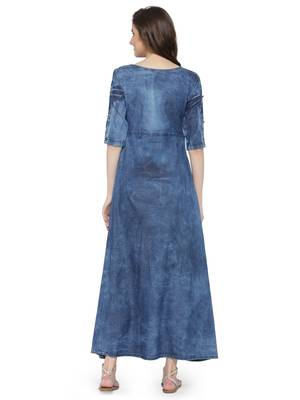 Blue  denim kurti 2