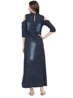 Dark blue  denim kurti 2