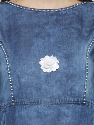 Blue  denim kurti 3