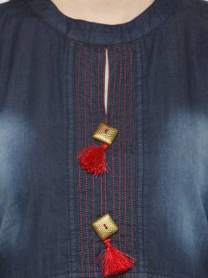 Dark blue  denim kurti 3